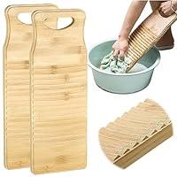 Algopix Similar Product 7 - Natural Bamboo Washboard for Laundry