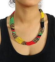 Algopix Similar Product 4 - African Zulu beaded short necklace 