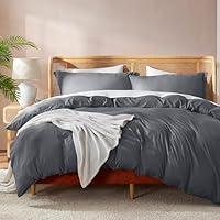 Algopix Similar Product 17 - Nestl Dark Grey Duvet Cover King Size 