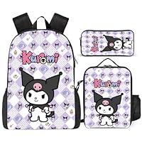 Algopix Similar Product 6 - 3Pcs Anime Cartoon Backpack Novelty