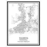 Algopix Similar Product 2 - TANOKCRS Valencia Venezuela Map Wall