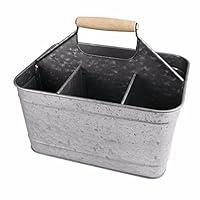 Algopix Similar Product 2 - Benzara Galvanized Metal Sturdy Carry