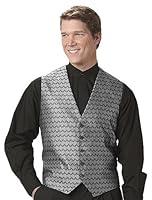 Algopix Similar Product 3 - Edwards MenS Swirl Brocade Vest Silver