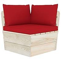 Algopix Similar Product 11 - CHARMMA Pallet Sofa Cushions 3 pcs Red