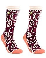 Algopix Similar Product 12 - Woven Pear Womens Cotton Crew Socks