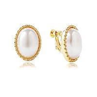 Algopix Similar Product 12 - QLYOVWE Pearl Clip on Earrings for