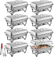 Algopix Similar Product 7 - Mophorn Chafing Dish 8 Packs 8 Quart