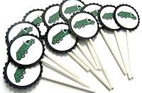Algopix Similar Product 7 - Garbage Truck Cupcake Toppers  Set of