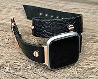 Algopix Similar Product 2 - Elegant Indigo Black Leather Rose Gold