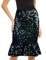 Algopix Similar Product 13 - PrettyGuide Womens Velvet Sequin Skirt