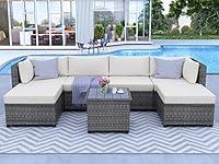 Algopix Similar Product 3 - Merax 4 PC Outdoor Rattan Furniture Set