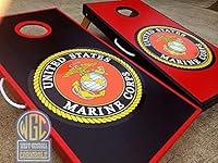 Algopix Similar Product 13 - Marine Corps Cornhole Board Set