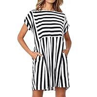 Algopix Similar Product 4 - HebeTop Women Summer Short Sleeves