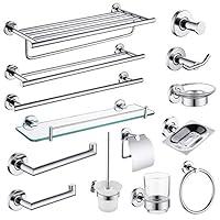 Algopix Similar Product 12 - QFDM Shower Shelf Bathroom Hardware Set