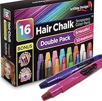 Algopix Similar Product 7 - 16 Colors Hair Chalk Double Pack With 6
