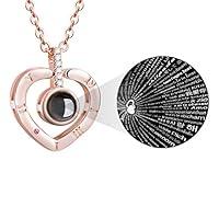 Algopix Similar Product 14 - Memory of Love Necklace 100 Languages I