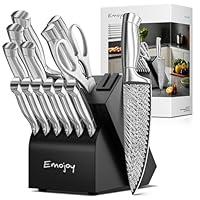 Algopix Similar Product 10 - Knife SetEmojoy 15 Pieces Kitchen