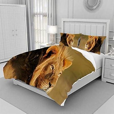 Best Deal for WDMXNZ Duvet Cover King lion55.1×78.7 inch 100% Washed