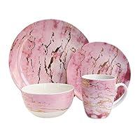 Algopix Similar Product 9 - American Atelier Marble 16 Piece Round
