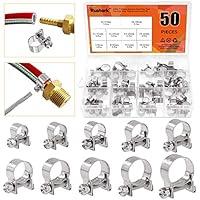 Algopix Similar Product 1 - Rustark 50 Pcs Hose Clamp Assortment