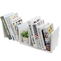 Algopix Similar Product 14 - MyGift White Wood Desktop Bookshelf