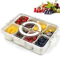 Algopix Similar Product 6 - Divided Serving Tray with Lid and