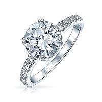 Algopix Similar Product 11 - 4CT Round Brilliant Solitaire AAA CZ