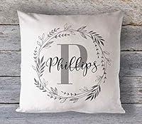 Algopix Similar Product 12 - Personalized Name Wreath Pillow Cover