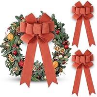 Algopix Similar Product 14 - Yinkin 2 Pack 8 Fall Wreath Bow Burnt