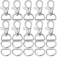 Algopix Similar Product 15 - Paxcoo 60Pcs Swivel Snap Hooks and D