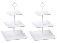 Algopix Similar Product 13 - Candora 2 Sets Plastic Cupcake Stand