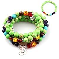 Algopix Similar Product 15 - GVUSMIL 7 Chakra 108 Mala Beads Wrap