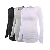 Algopix Similar Product 10 - Ecavus 3Pack Womens Maternity Tunic