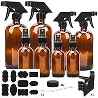 Algopix Similar Product 14 - Glass Spray Bottle ESARORA Amber Glass