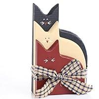 Algopix Similar Product 7 - Americana Folk Art Cat Trio with