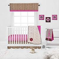 Algopix Similar Product 20 - Bacati  Damask Pink and Chocolate 9pc