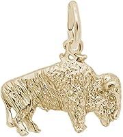 Algopix Similar Product 6 - Yellow Gold Buffalo Charm