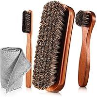 Algopix Similar Product 5 - 4 Pcs Horsehair Shine Shoes Brush Kit