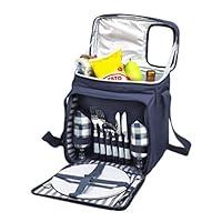Algopix Similar Product 9 - Blue Insulated Picnic Basket  Lunch