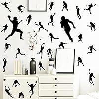 Algopix Similar Product 9 - MEFOSS Football Player Silhouette Wall