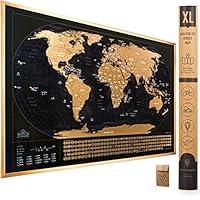 Algopix Similar Product 17 - XL Scratch Off Map of The World with