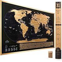 Algopix Similar Product 16 - XL Scratch Off Map of The World with