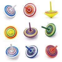 Algopix Similar Product 12 - Colorful Painted Wood Spinning Tops