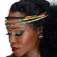 Algopix Similar Product 15 - African Headband  Red Black Green