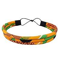 Algopix Similar Product 1 - All Yellow Kente Headband  3 Strand