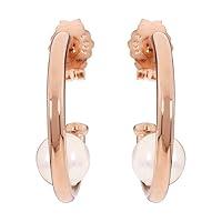 Algopix Similar Product 20 - Pandora Rose Contemporary Pearl Hoop