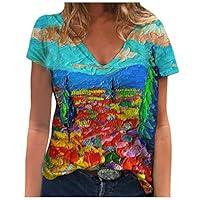 Algopix Similar Product 11 - Hmazy Womens Short Sleeve Tops V Neck