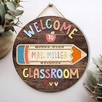 Algopix Similar Product 7 - Personalized Teacher Name Sign Back to