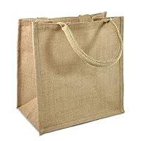 Algopix Similar Product 8 - Pack of 12 JuteBurlap Tote Bags Soft