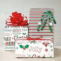 Algopix Similar Product 3 - Oh So Merry Flat Christmas Gift Wrap